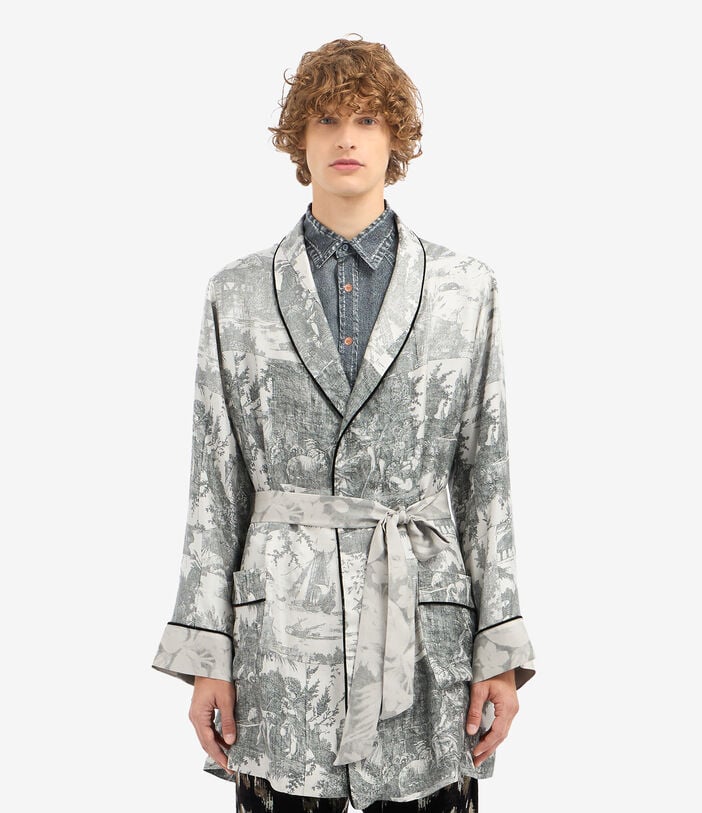 Pierre Louis Mascia ALOEGUM Dressing Gown Silk Pierre Louis Mascia ALOEGUM Dressing Gown Silk Multicolor ALOEGUMSVT10010L92SE516072103
