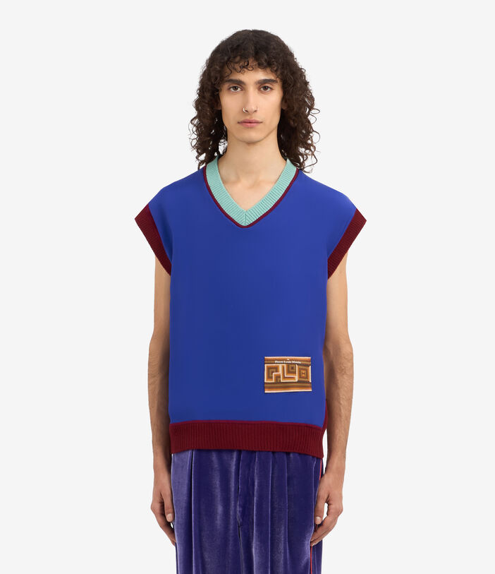 Pierre Louis Mascia TRICOT Gilet Wool Cashmere Multicolor TRICOTGLPNB002WOVINVIOLA