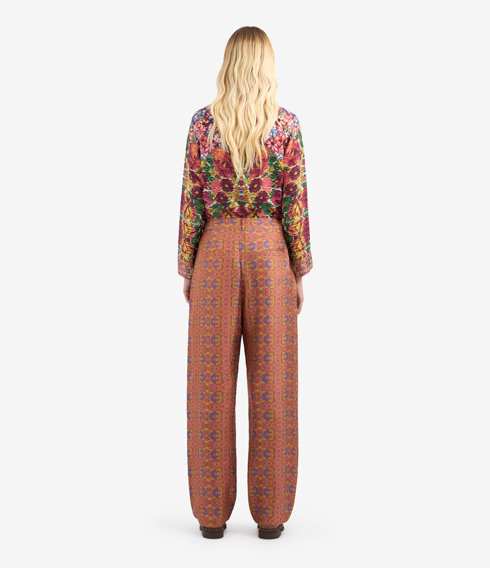 Pierre Louis Mascia CIALDA Trousers Silk Multicolor CIALDASPT12108SE139353101