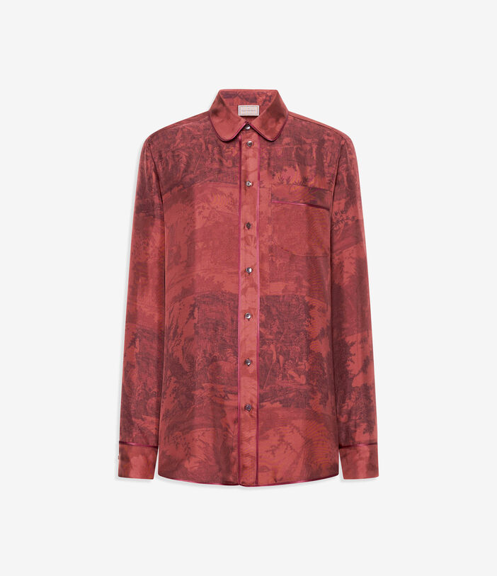 Pierre Louis Mascia ALOEGUM Longsleeve Shirt Silk TERRACOTTA ALOEGUMSCML10642SE516068105