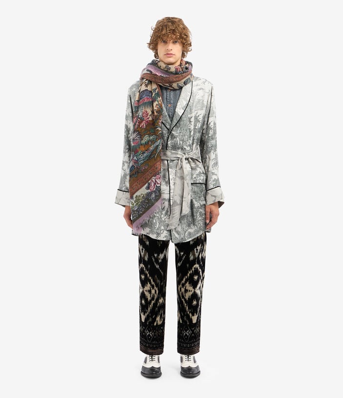 Pierre Louis Mascia ALOEGUM Dressing Gown Silk Pierre Louis Mascia ALOEGUM Dressing Gown Silk Multicolor ALOEGUMSVT10010L92SE516072103