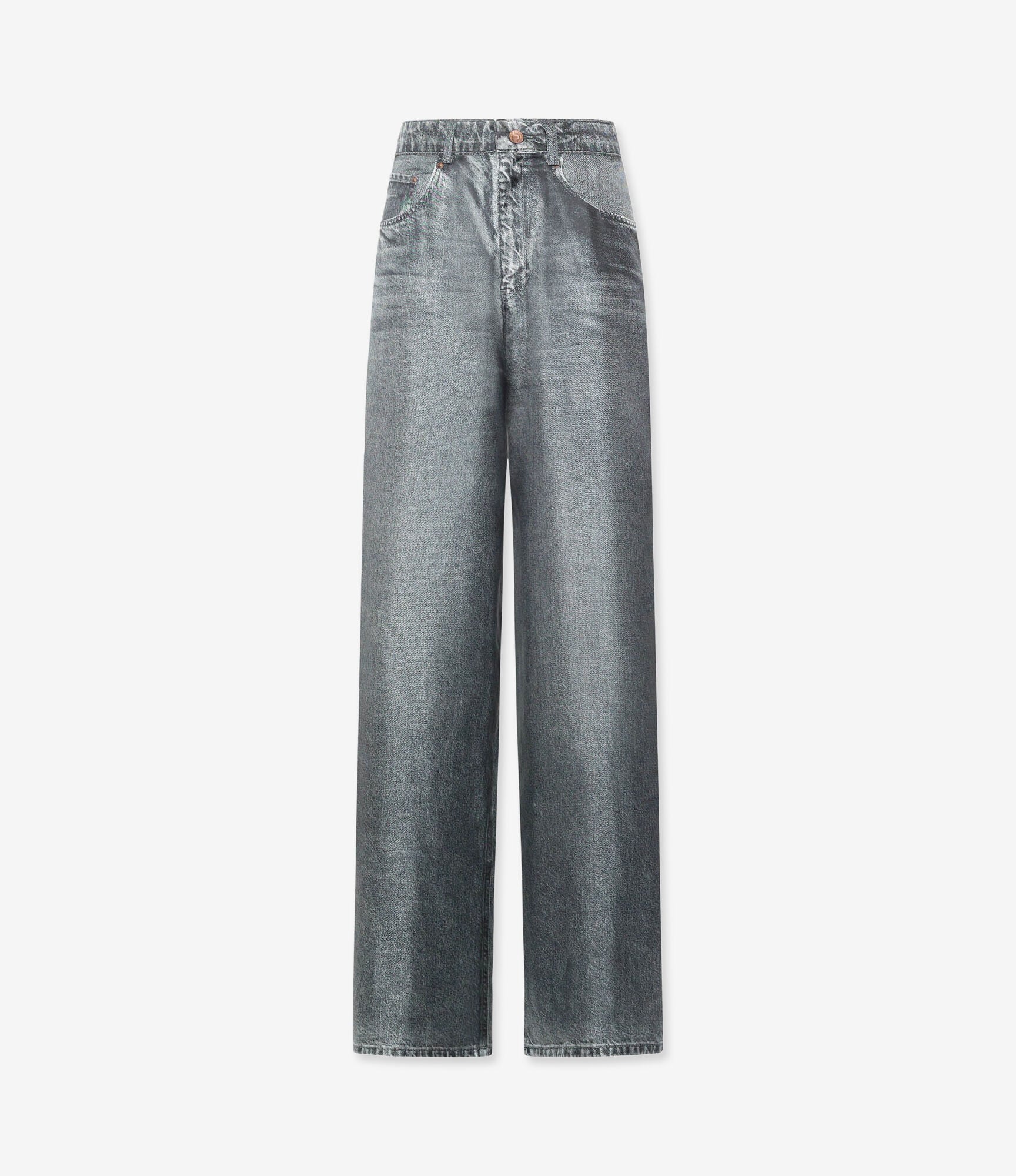 ボトムス Soor Ploom eloise black denim ALOE Trousers Silk Faux-Denim in BLACK DENIM | Pierre-Louis Mascia®