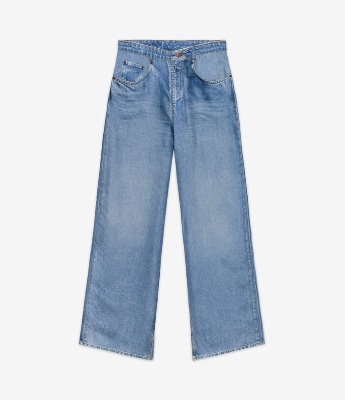 Pierre Louis Mascia ALOE Trousers Silk DENIM ALOESPT12566SE515240102