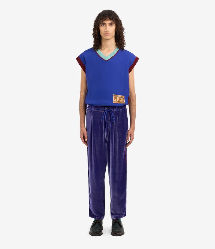 Pierre Louis Mascia KANPUR Trousers Viscose Silk VIOLA KANPURUPT12387VIVIOLA