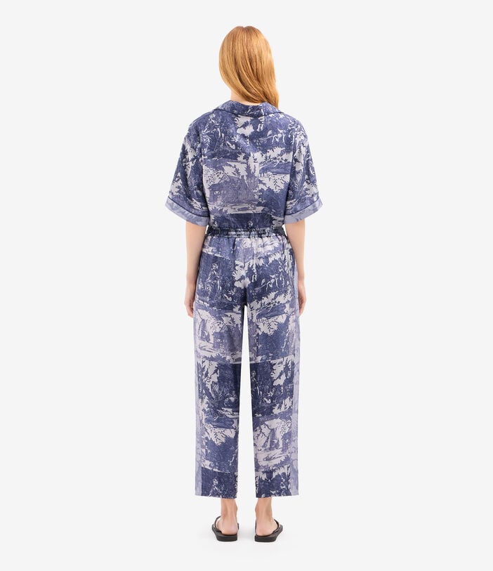 Pierre Louis Mascia ALOE Trousers Silk INDACO ALOESPT10959SE518112102