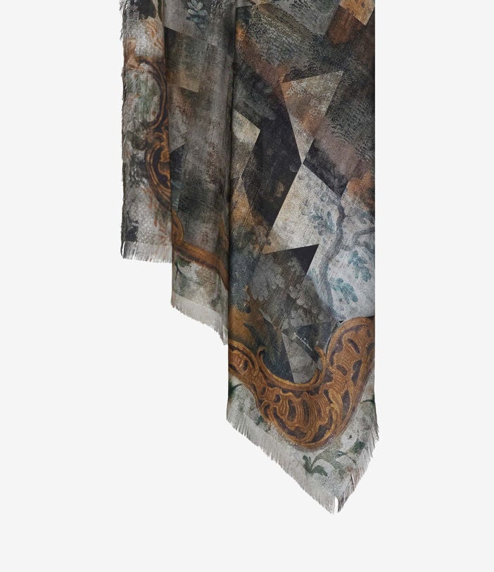 Pierre Louis Mascia ALOEUW Shawl Scarf Silk 135x195 MOSAICO D’INVERNO ALOEUWSW135X195S4SE517300101