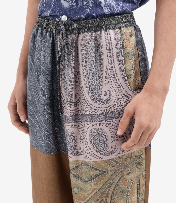 Pierre Louis Mascia ALOE Trousers Silk PATCHWORK ALOESPT10959SE517915101