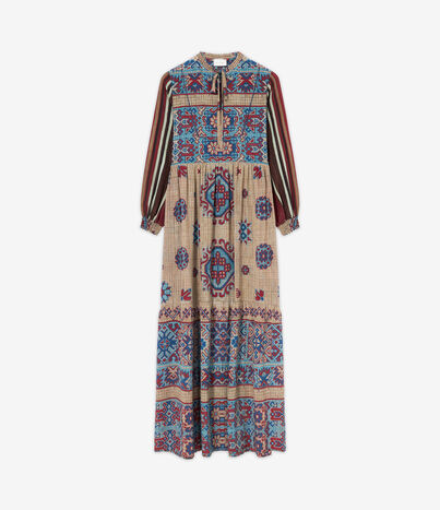 Pierre Louis Mascia BRULE Shirt Dress Silk Multicolor BRULESAB12182SE513335101