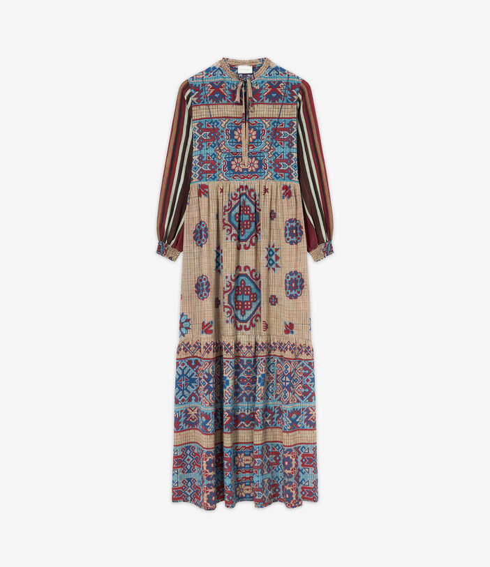 Pierre Louis Mascia BRULE Shirt Dress Silk Multicolor BRULESAB12182SE513335101