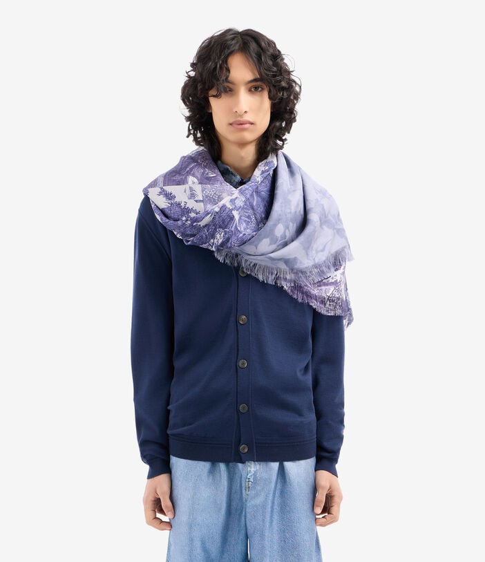 Pierre Louis Mascia ALOEUW Shawl Scarf Silk 135x195 INDACO ALOEUWSW135X195S4SE514452105