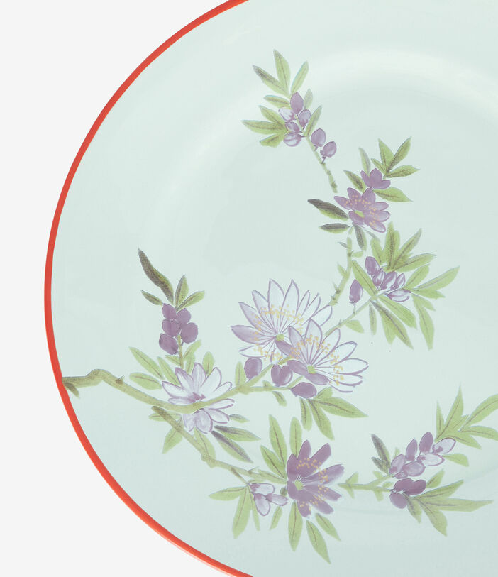 Pierre Louis Mascia PLATE Floral Plate Ceramic/Earthenware Multicolor PLATEAP04CRMAZZURRO