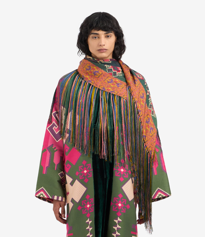 Pierre Louis Mascia ALOEUW Shawl Scarf Silk 135x135 Multicolor ALOEUWSW135X135INSE51234110318