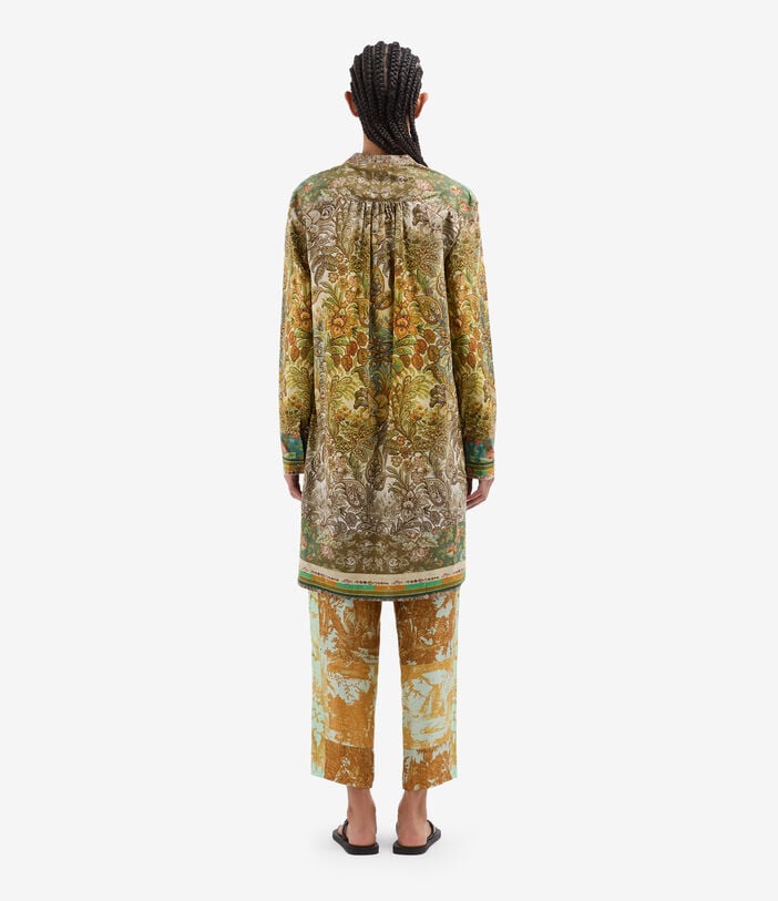 Pierre Louis Mascia DIOMEDE Midi Shirt Dress Cotton GIARDINO BOTANICO DIOMEDESAB12779CO518266101