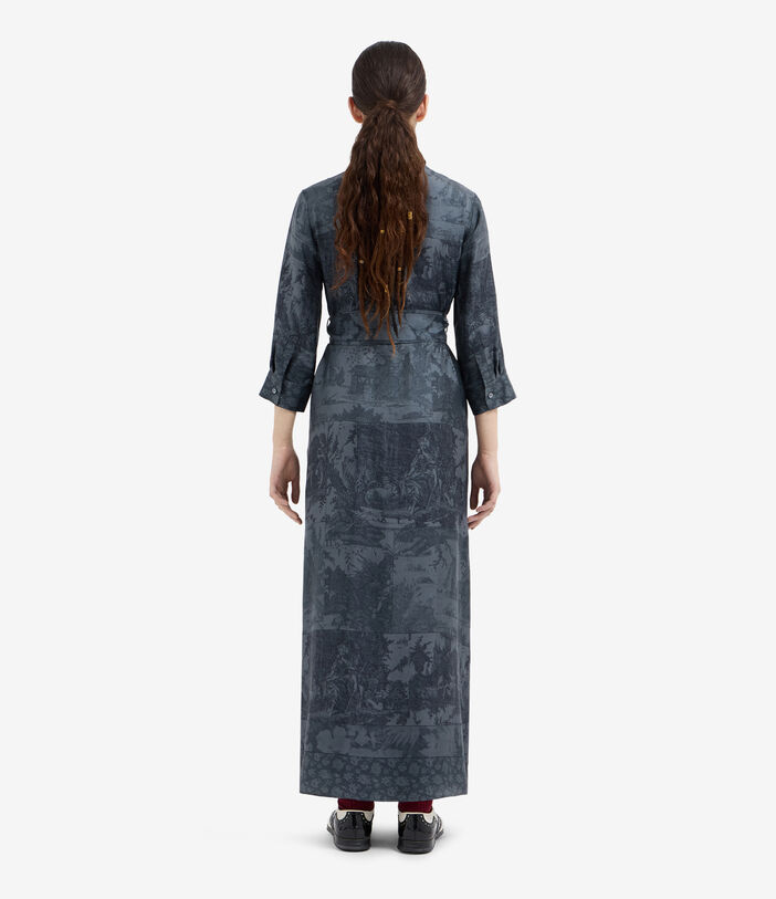 Pierre Louis Mascia ALOEGUM Shirt Dress Silk ARDESIA ALOEGUMSAB11899SE516037105