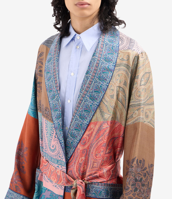 Pierre Louis Mascia ALOE Dressing Gown Silk CORALLO ANTICO ALOESVT10010L92SE518153101