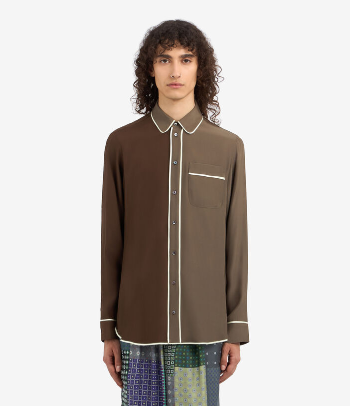 Pierre Louis Mascia ADANAR Longsleeve Shirt Silk CASTAGNA ADANARUCML10642SEKAKICASTAGNA
