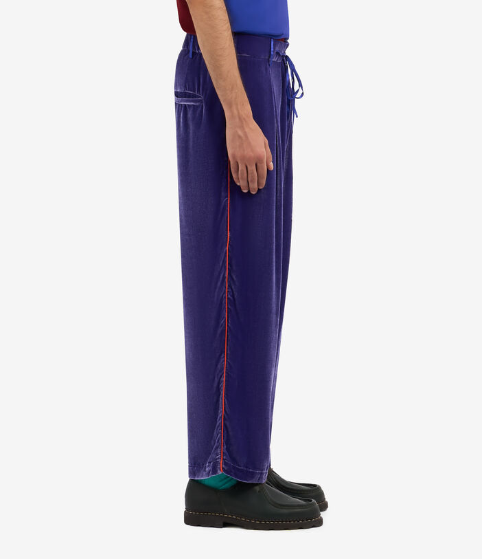 Pierre Louis Mascia KANPUR Trousers Viscose Silk VIOLA KANPURUPT12387VIVIOLA