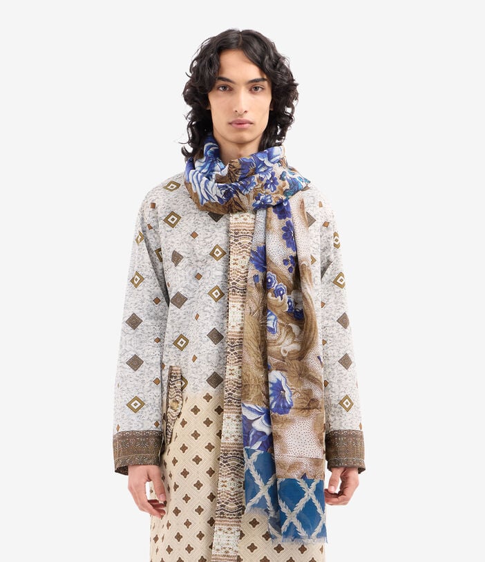 Pierre Louis Mascia HAWNBCI Scarf Cotton Silk 65x190 ZAFFIRO ISCHIA HAWNBCISW065X190ACO517578101