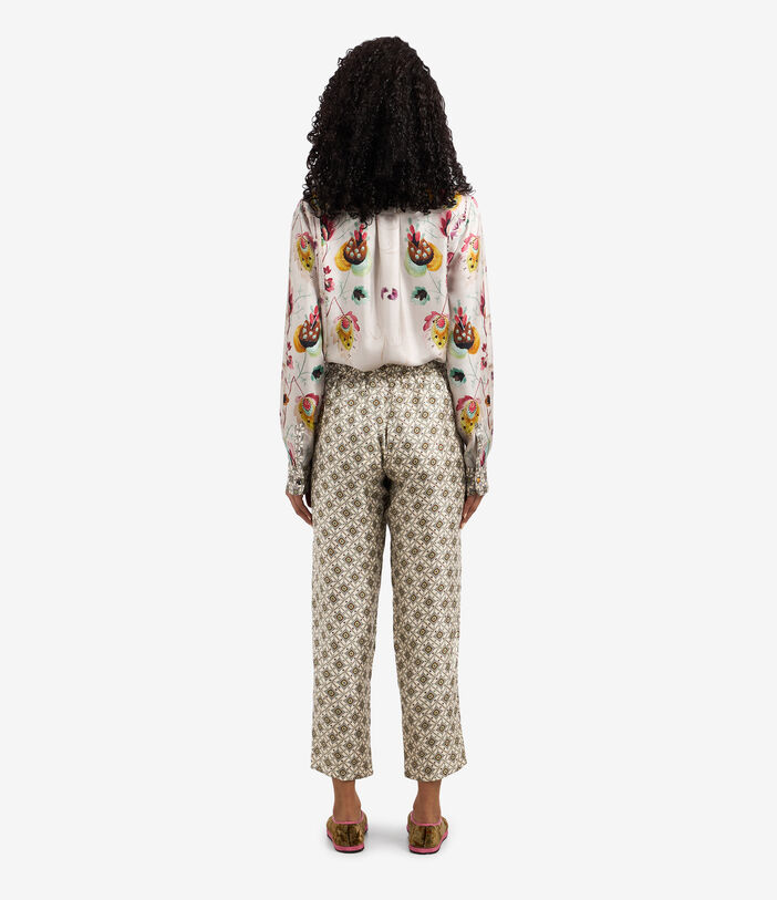 Pierre Louis Mascia ALOE Trousers Silk Multicolor ALOESPT10959SE122473101