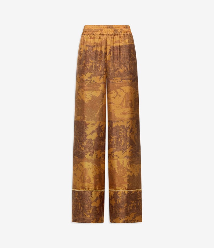 Pierre Louis Mascia ALOEGUM Palazzo Trousers Silk Pierre Louis Mascia ALOEGUM Palazzo Trousers Silk Multicolor ALOEGUMSPT12609SE516070101