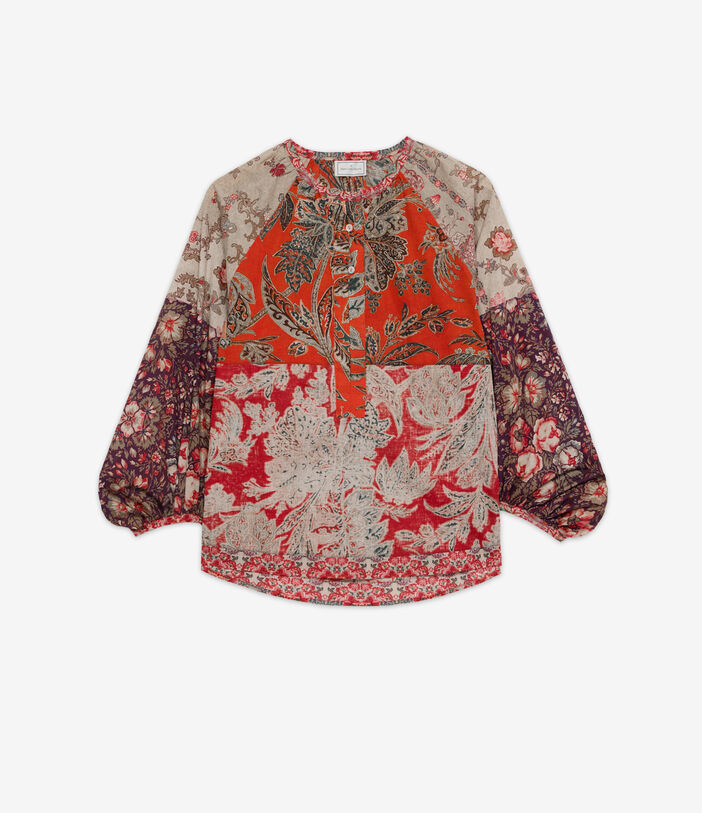 Pierre Louis Mascia DANTE Longsleeve Shirt Cotton SPICE RED DANTESCML12442CO514746101