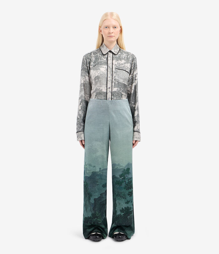 Pierre Louis Mascia ADASTRGUM Palazzo Trousers Silk Multicolor ADASTRGUMSPT12409SE516336101
