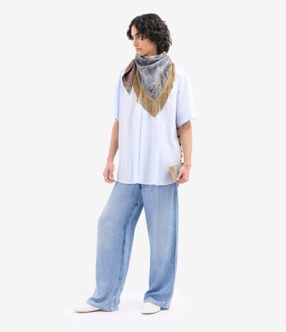 Pierre Louis Mascia ALOE Trousers Silk Faux-Denim DENIM ALOESPT12566SE515240102