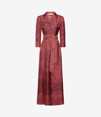 Pierre Louis Mascia ALOEGUM Shirt Dress Silk TERRACOTTA ALOEGUMSAB11899SE516037106