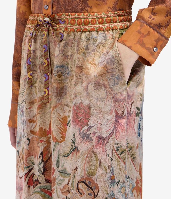 Pierre Louis Mascia MUTKA Palazzo Trousers Silk Pierre Louis Mascia MUTKA Palazzo Trousers Silk Multicolor MUTKASPT11094SE516404101