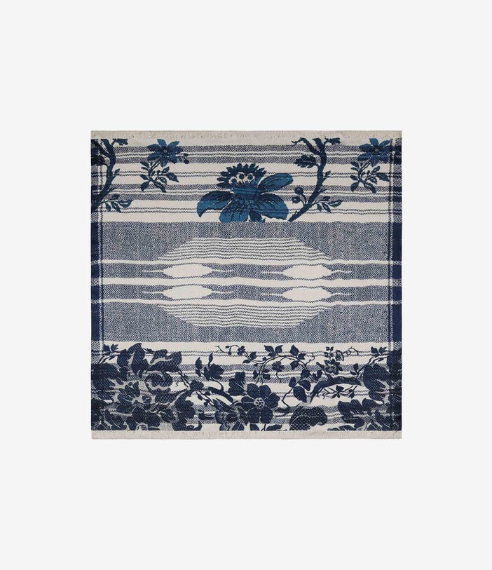 Pierre Louis Mascia MOLARE Scarf Silk 135x135 RAMPICANTE BLU MOLARESW135X135MSE517559101