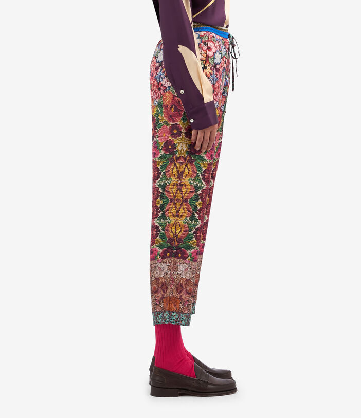 Pierre Louis Mascia ALOE Trousers Silk Multicolor ALOESPT10959SE513278101