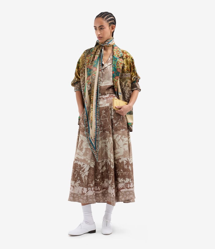 Pierre Louis Mascia ALOE A-line Skirt Silk TERRA CIPRIATA ALOESGO12353SE518136104