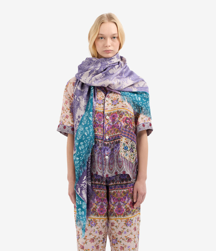 Pierre Louis Mascia ALOEUW Shawl Scarf Silk 135x195 LAVENDER ALOEUWSW135X195S4SE51445210118