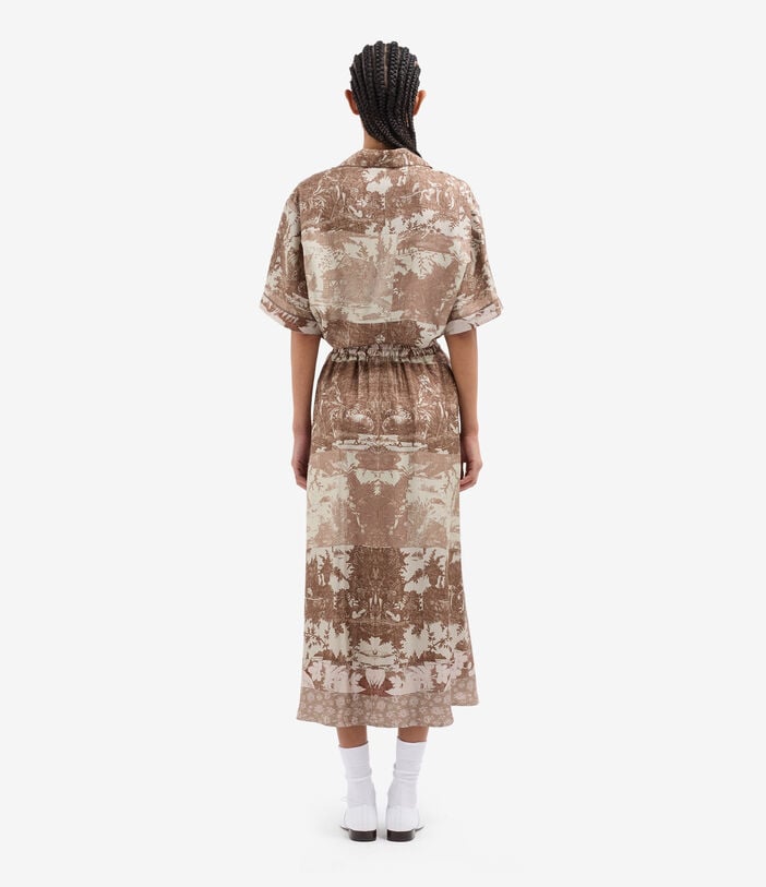 Pierre Louis Mascia ALOE A-line Skirt Silk TERRA CIPRIATA ALOESGO12353SE518136104