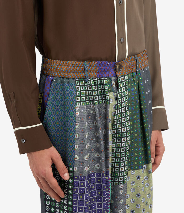 Pierre Louis Mascia FANCY Trousers Silk Multicolor FANCY2SPT10955SE140129101