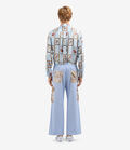 Pierre Louis Mascia ALOTHO Trousers Cotton Silk LIGHT BLUE - ECRU ALOTHOPT12453CO514857101