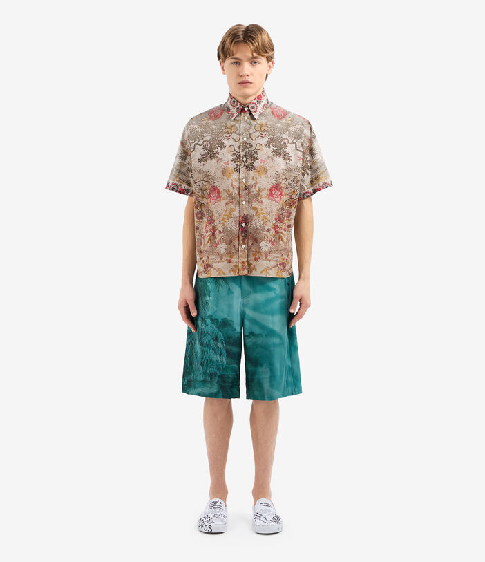 Pierre Louis Mascia DIOMEDE Shortsleeve Shirt Cotton Multicolor DIOMEDESCMC12431CO515058101