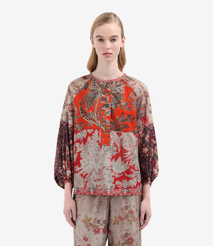 Pierre Louis Mascia DANTE Longsleeve Shirt Cotton SPICE RED DANTESCML12442CO514746101