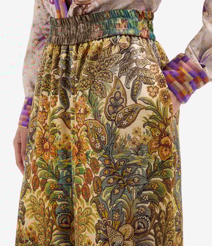 Pierre Louis Mascia MUTKA Palazzo Trousers Silk GIARDINO BOTANICO MUTKASPT12450SE518149101