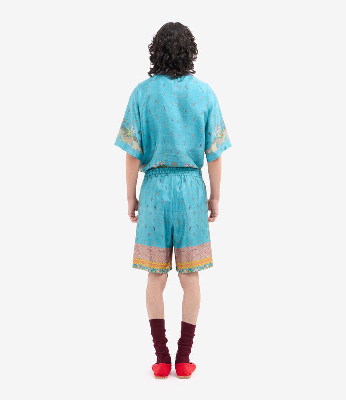 Pierre Louis Mascia ALOE Shorts Silk CELESTE ALOESPN11765SE518013101