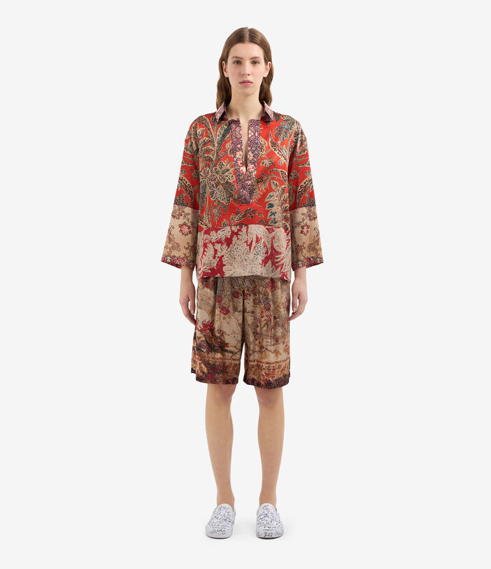 Pierre Louis Mascia ADASTRGUM Longsleeve Shirt Silk SPICE RED ADASTRGUMSCML12432SE514781101
