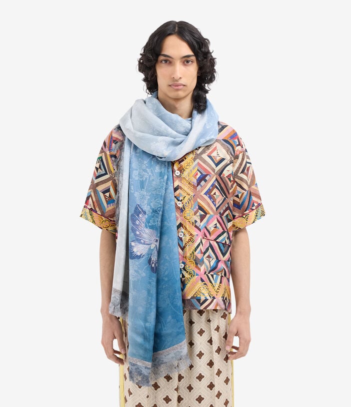 Pierre Louis Mascia ALOEUW Shawl Scarf Silk 135x195 CIELO VELATO ALOEUWSW135X195S4SE517304101