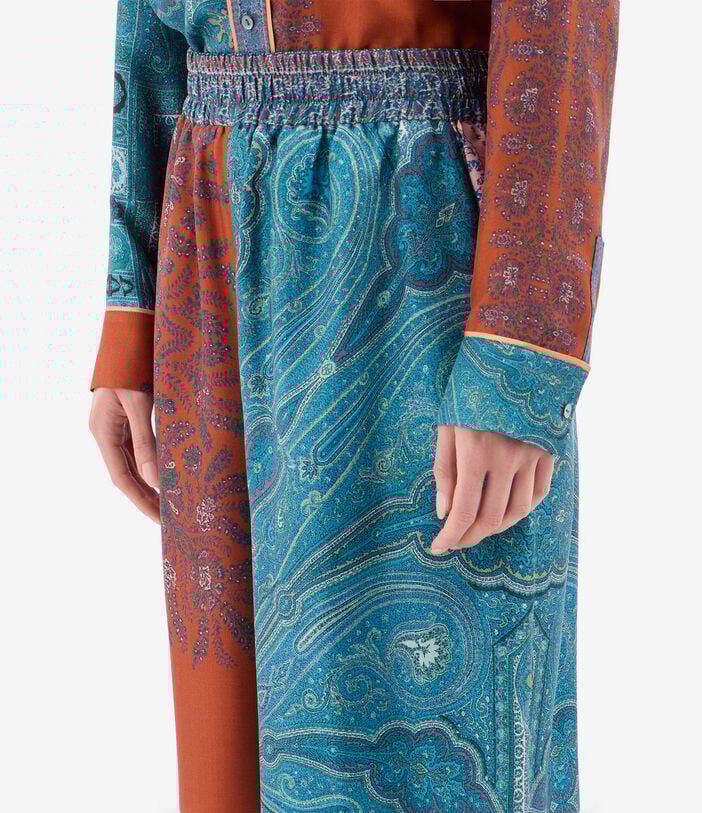 Pierre Louis Mascia ALOE Palazzo Trousers Silk CORALLO ALOESPT12450SE517995101