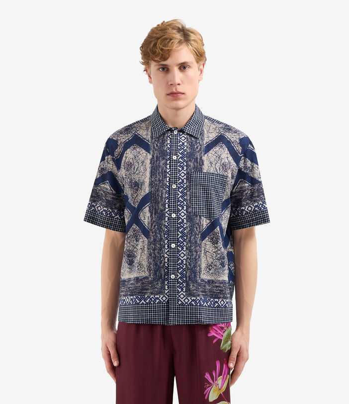 Pierre Louis Mascia DANTE Shortsleeve Shirt Cotton NAVY DANTESCMC12447CO515025101