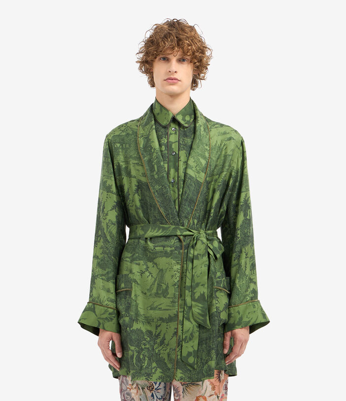 Pierre Louis Mascia ALOEGUM Dressing Gown Silk Multicolor ALOEGUMSVT10010L92SE516072106