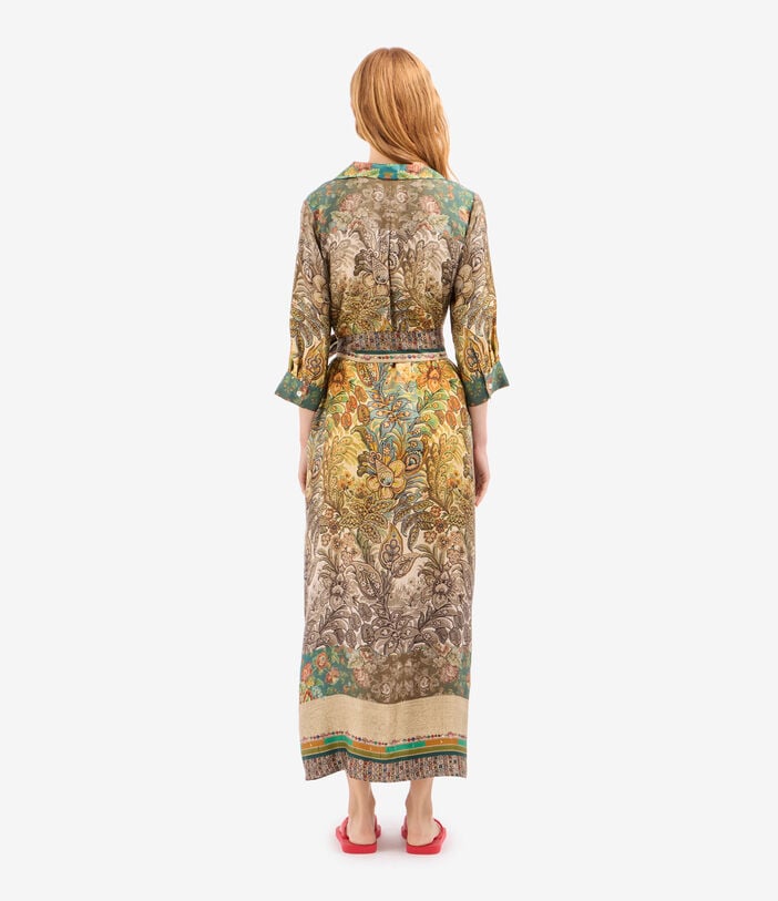 Pierre Louis Mascia ALOE Shirt Dress Silk GIARDINO BOTANICO ALOESAB11899SE518004101