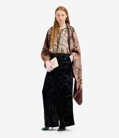 Pierre Louis Mascia KANADA Pantalon Palazzo Viscose et Soie RILIEVO DI CIPRIA KANADAPT12599VI519504101