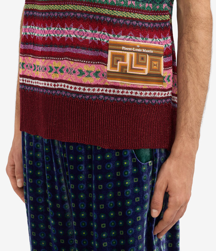Pierre Louis Mascia TRICOT Gilet Acetate Multicolor TRICOTGLPLP326AC2BORDEAUX