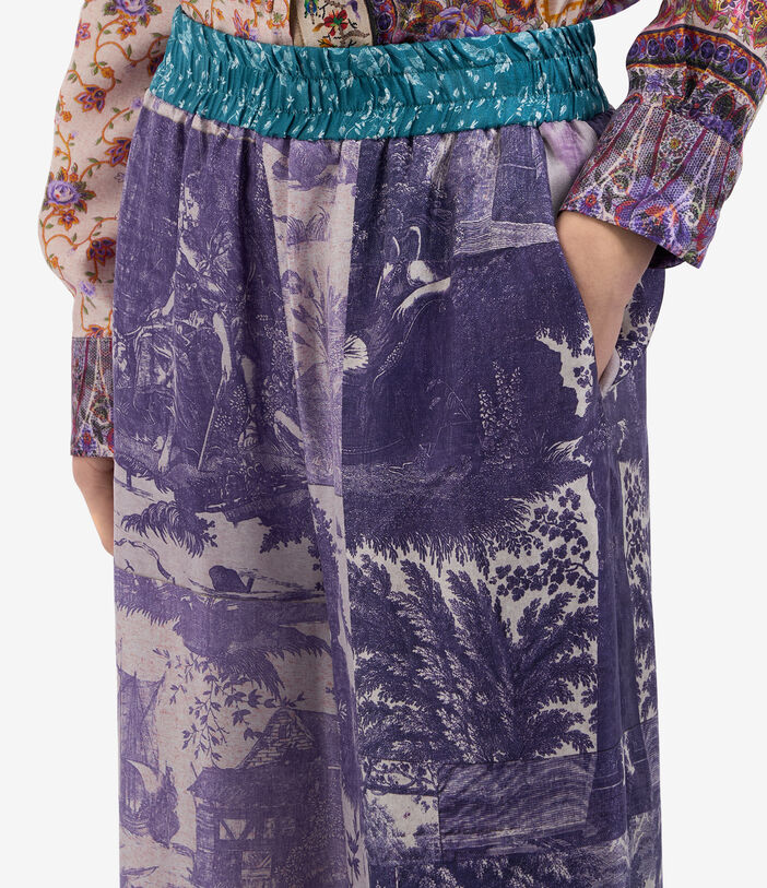 Pierre Louis Mascia ALOE Palazzo Trousers Silk LAVENDER ALOESPT12450SE515018101