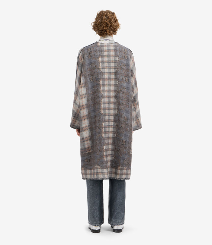 Pierre Louis Mascia PANCAKE Kimono Wool PLAID CHIARO PANCAKESGAKM12254WO516583101